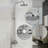 Milan Wall Mount Brushed Nickel Shower Set with Faucet