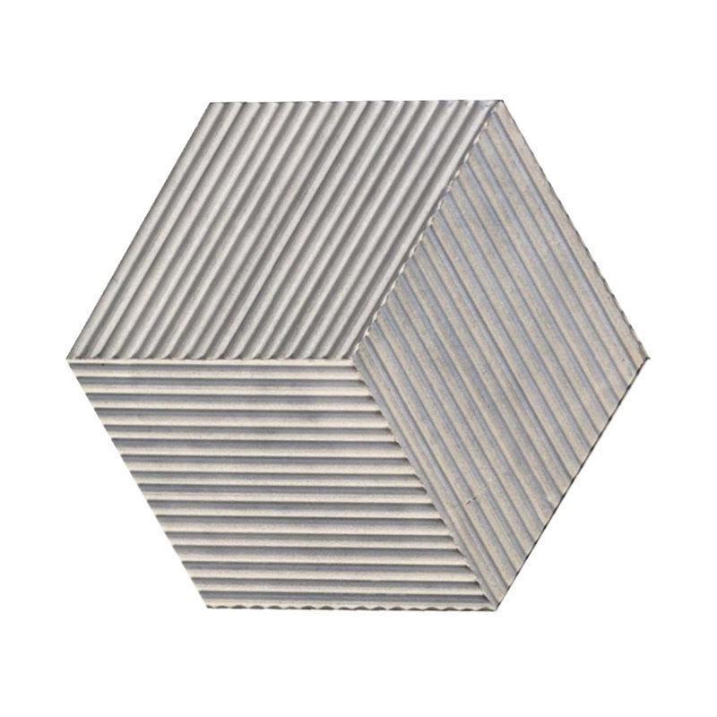 Carrelage hexagonal en pierre naturelle texturée 3D Hexagon pour mur, 1 boîte de 12 pièces