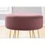 Rose contemporain avec pieds dorés à la mode - Repose-pieds pour une décoration intérieure moderne
