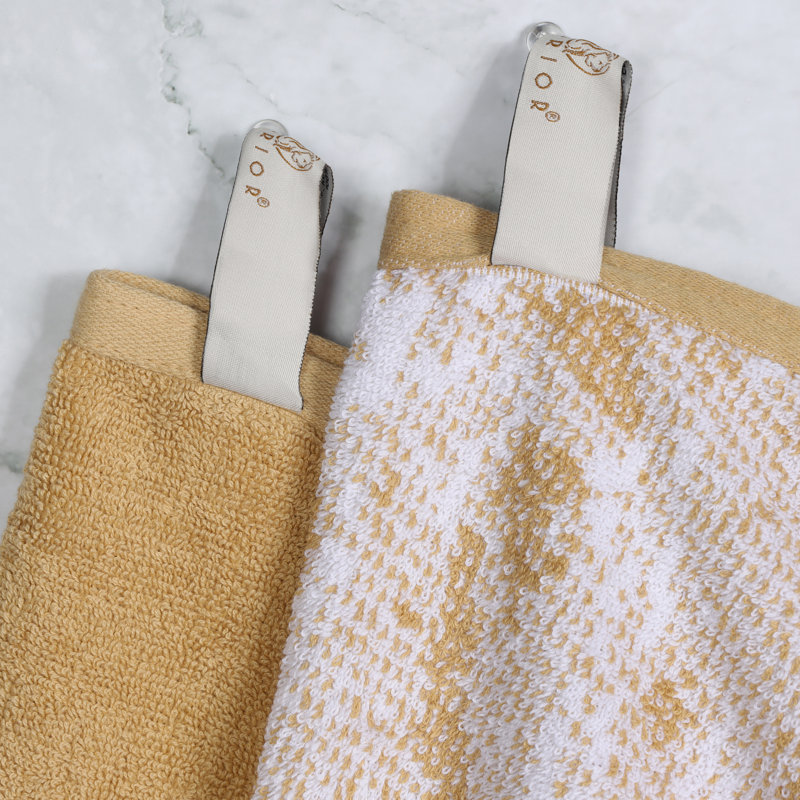 Kreager 500 GSM 100% Cotton Quick-Drying 6 Piece Marble & Solid Assorted Towel Set, 6 Piece Towel Set, Bronze 