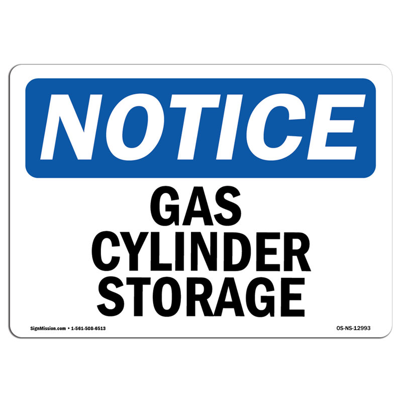 Enseigne de bouteille de gaz en plastique 14 po x 10 po