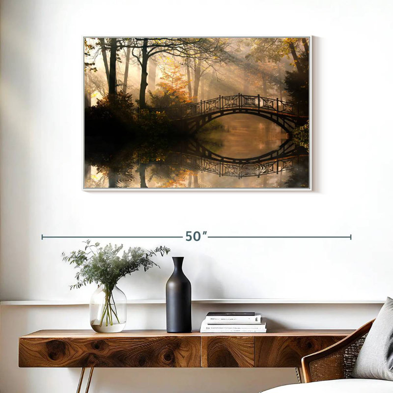 Pont Misty Park, Cadre flottant blanc, 37 po x 25 po