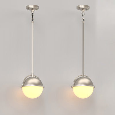 1-Light Single Globe Dimmable Pendant Light