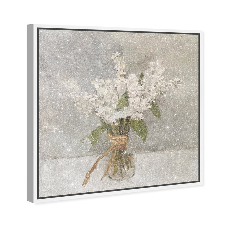 Snowbound Flower Canvas Floral & Botanical Print by Oliver Gal, Black Frame, 12 x 12, 41"H x 41"W, White Frame