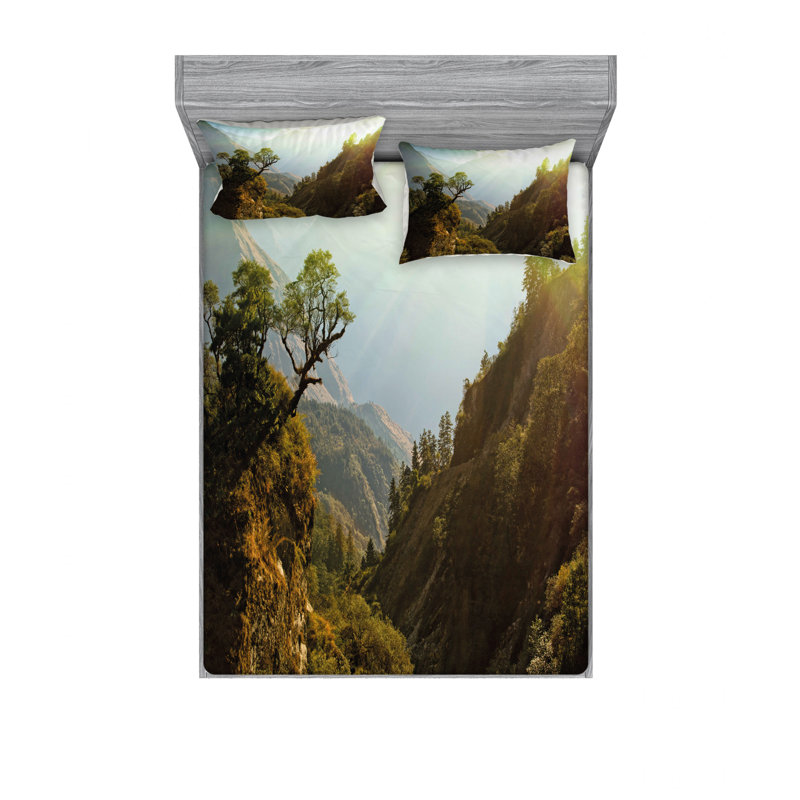 Microfiber Sheet Set, Queen Sheet Set with Fitted Sheet