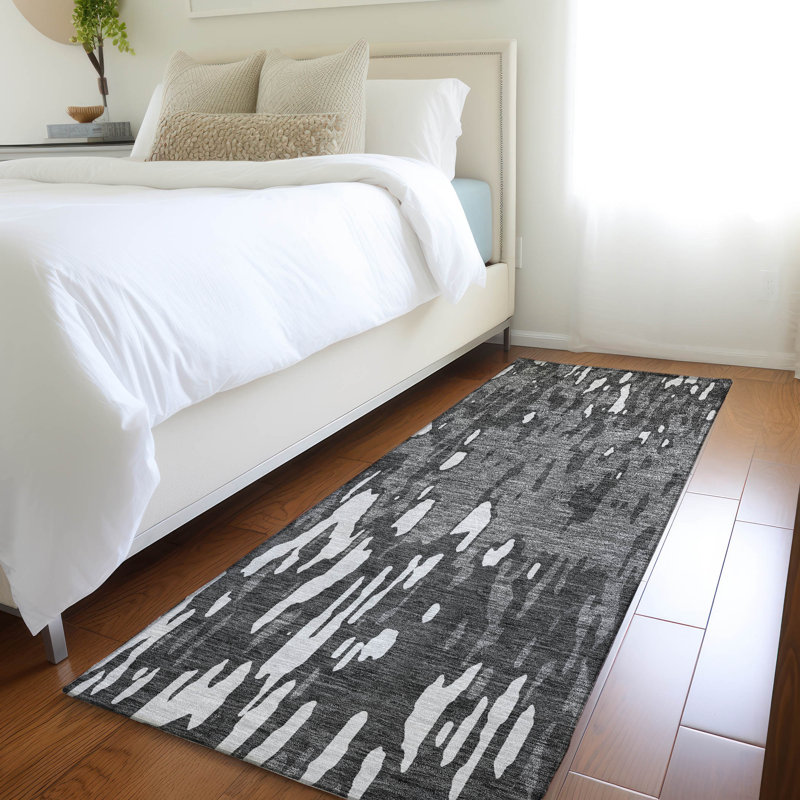 Premium Machine Washable Prisco Gray Rug, Runner 2'3" x 7'6"