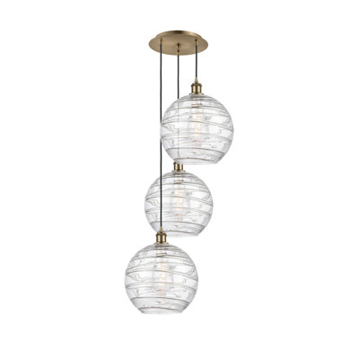 Luminaire suspendu en grappe à 3 lumières Cindi