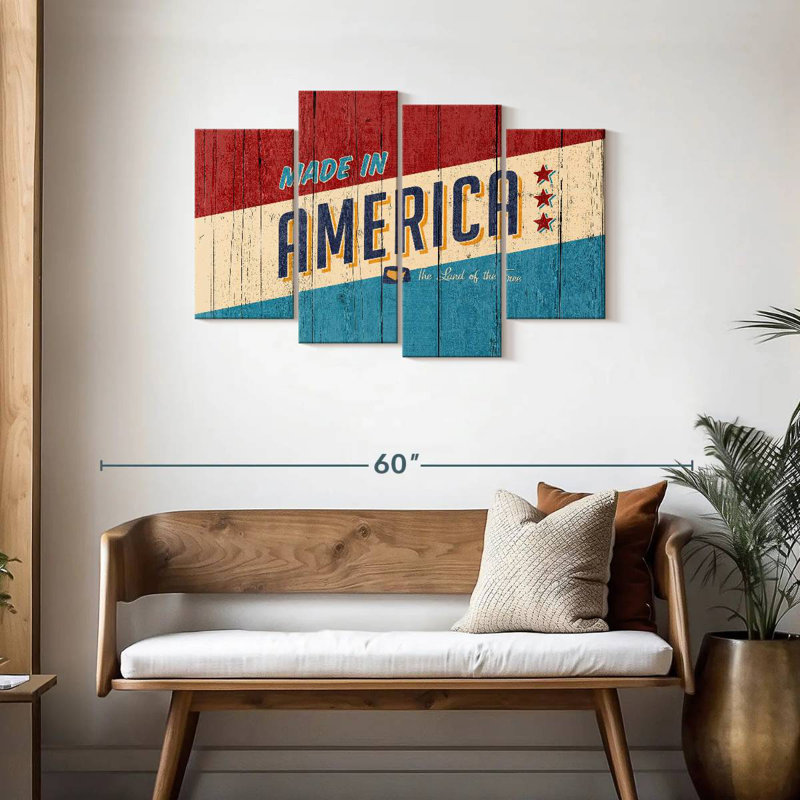 Lelar Made In America, typographie, H 27 po x l 43 po
