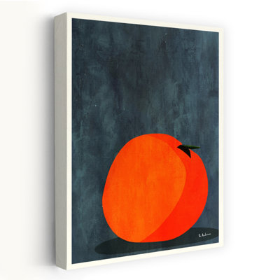 Vibrant Orange Still Life Colorful Contemporary Fruit Wall Art