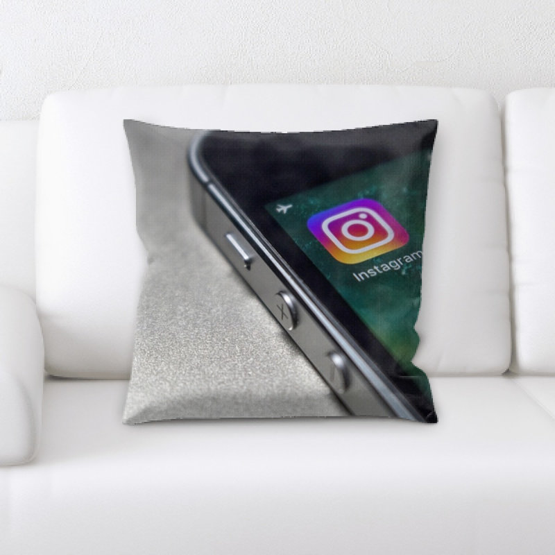 Instagram Microsuede Reversible Throw Pillow