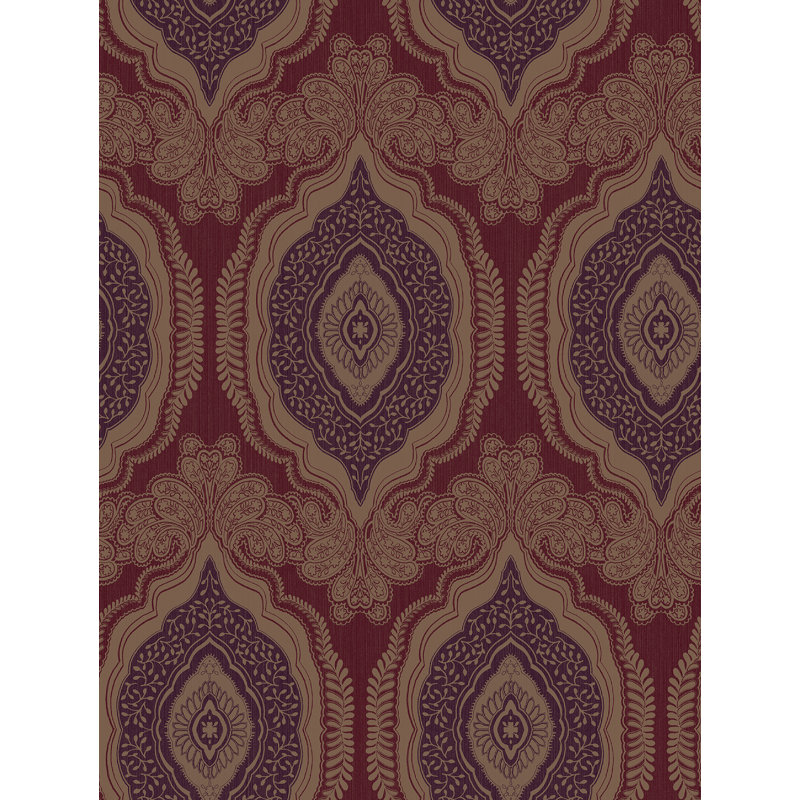 Papier peint Beckenham Designs Maroon Delphine, Marron