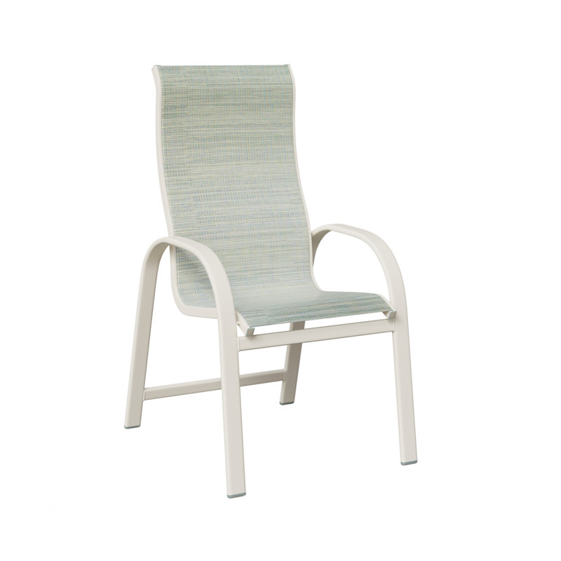 Chaise berçante à haut dossier berlinois Berlin Gardens, Martinique, Aluminium blanc mat