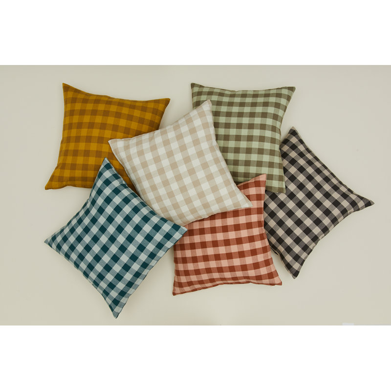 Essential Square Pillow Cover & Insert, Black/Light Gray