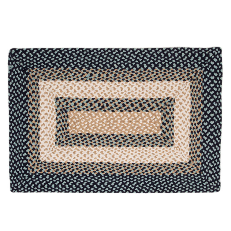 Waterbury Farmhouse Handmade Braided Blue Area Rug