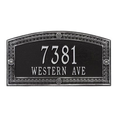 Hamilton Personalized Standard 2-Line Wall Address Plaque
