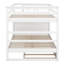 Lit superposé double avec lit gigogne et escalier, lit superposé multifonctionnel en bois massif avec 4 tiroirs de rangement et garde-corps de sécurité-683134517