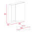 Armoire à pharmacie à miroir, avec quatre tablettes internes, double porte, rangement minimaliste pour la salle de bain-1984772768