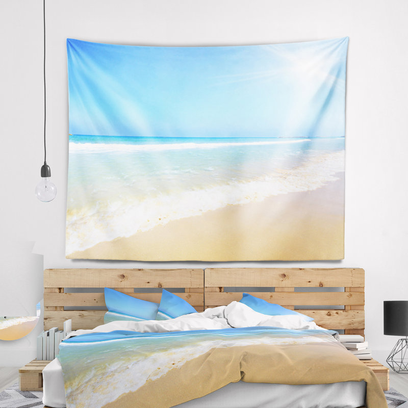 Tapisserie de plage de mer tropicale soleil, H 32 po x l 39 po