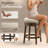 Upholstered Swivel Solid Wood Frame Bar Stool-22084203