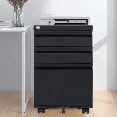 Melean 15.36'' Wide 3 -Drawer File Cabinet -  Inbox Zero, 4664A7EA0C6B47038E327CBD36150FBB