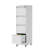 4 Drawer Vertical File Cabinet In White, With Lockable Wheels, Secure Storage For Legal & Letter Size Files, - Tilt Design, Easy Mobility, Adjustable Bar Metal Home And Office Use, Corrosion , Bar,-120659698