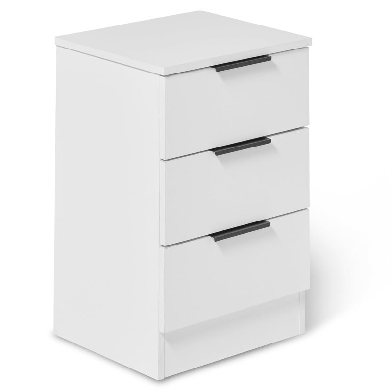Quella 40cm W Manufactured Wood Bedside Table, White