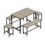 Ensembles de table de salle à manger extensible (doit inclure la table et la chaise), cuisine moderne en bois et métal