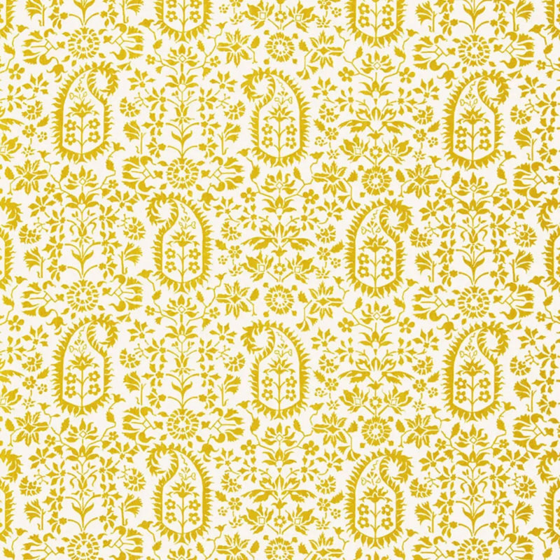 Tissu à imprimé cachemire Kalika, Citron