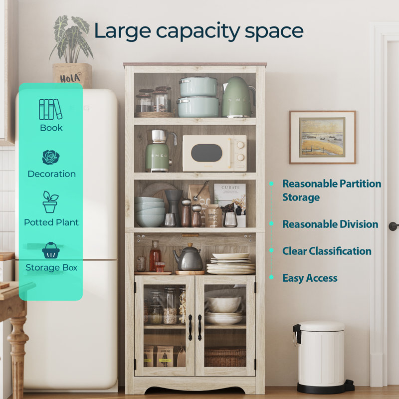 Meuble audio-vidéo Farmhouse, Bois beige, H 72 po x L 129 po x l 15,5 po