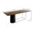 Kopelin Ash Rectangular Solid Wood Top with Iron and Stainless Steel Base Dining Table-300353882