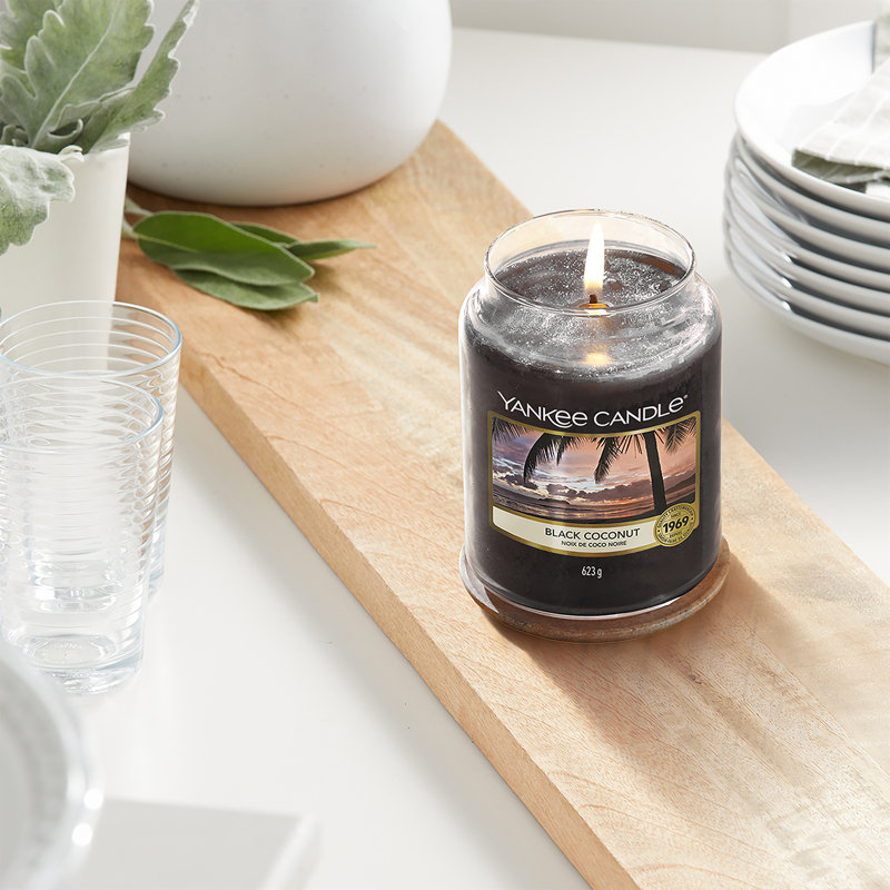 Black Coconut Large Scented Jar Candle By Yankee Candle