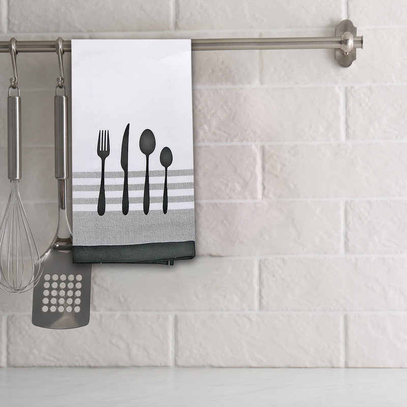 Cotton Tea Towel Kitchen Towel, Black