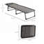 Chaise longue inclinable, chaise longue portative, lit de camp pliable, dossier réglable et coussin amovible