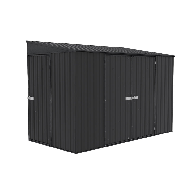 Durango 10' x 5' Gray Metal Bike Shed with Double Doors
