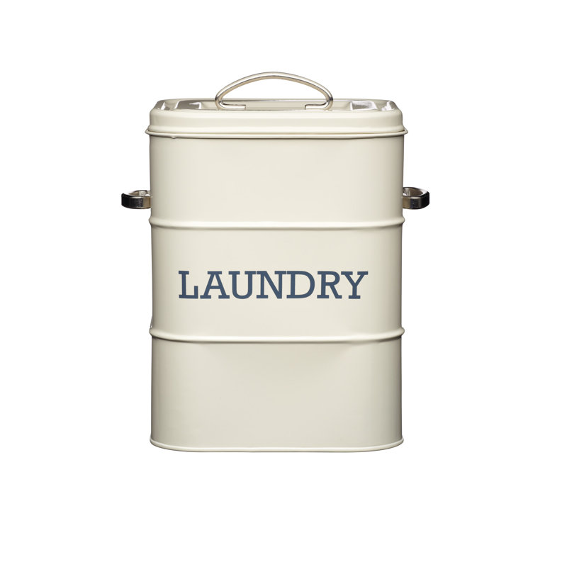 Living Nostalgia French Laundry Powder Storage Tin, Cream