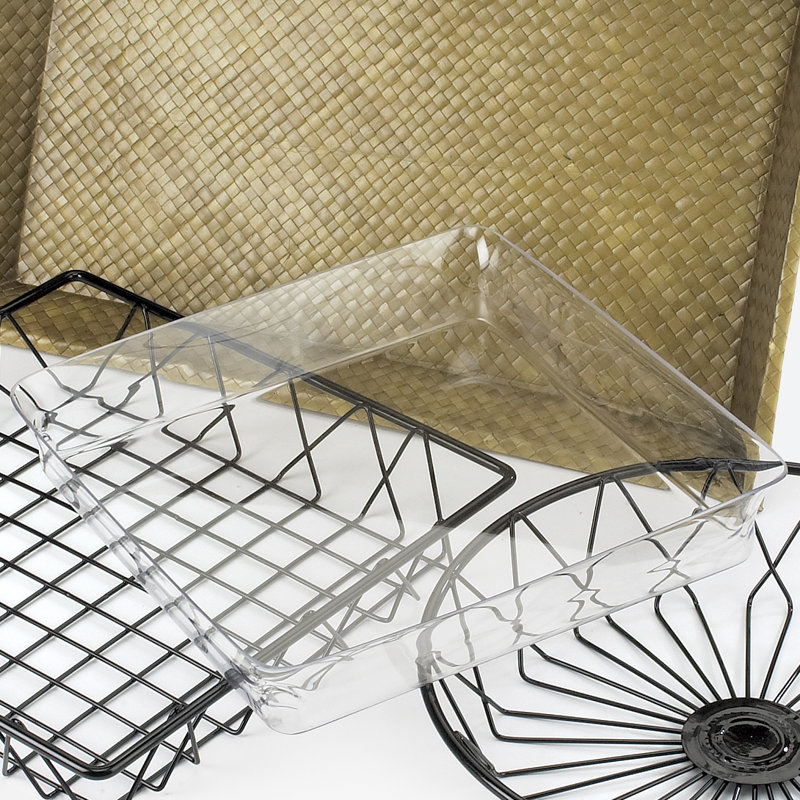 Black Square Wire Basket - 12" X 12" X 3"