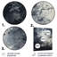 Surface lunaire grise - art mural en métal Tachisme-1979262258