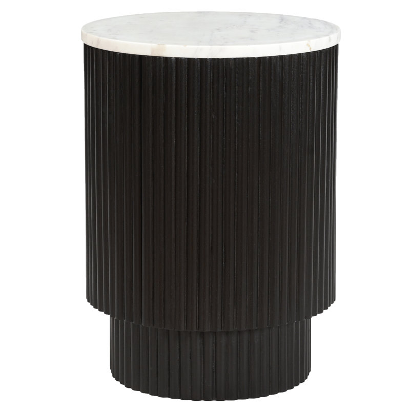 Table d'appoint Reyna - noir, Black/White