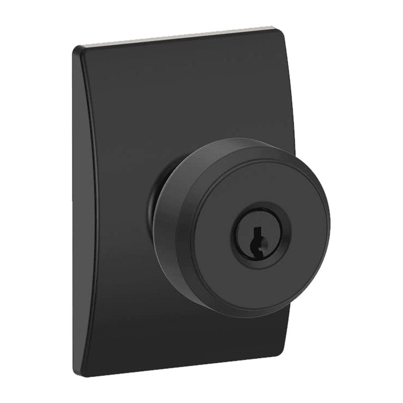 Bowery Keyed (Entry) Door Knob, Matte Black