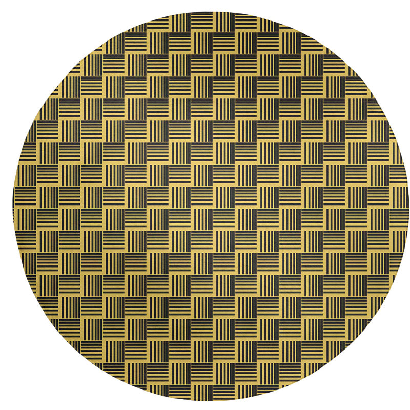 Chenille Indoor Rug, Round 5'