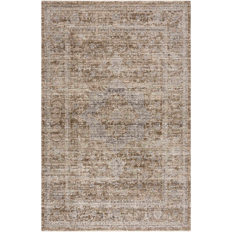 Bungalow Rose Breigh Machine Washable Outdoor Safe Boho Area Rug, Rectangle 6'7" x 9'6" 