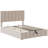 Upholstered Platform Bed In Beige With Ample Storage Solution Space