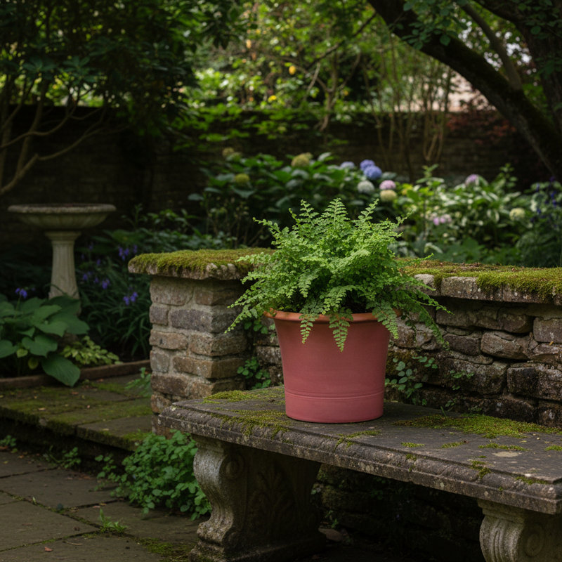 Flared Planter, Pink/Orange, 27" H x 37" W x 37" D