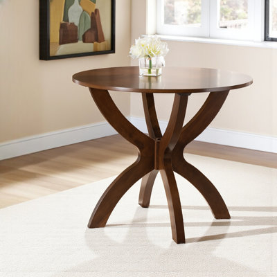 Round with Solid Wood Base Dining Table