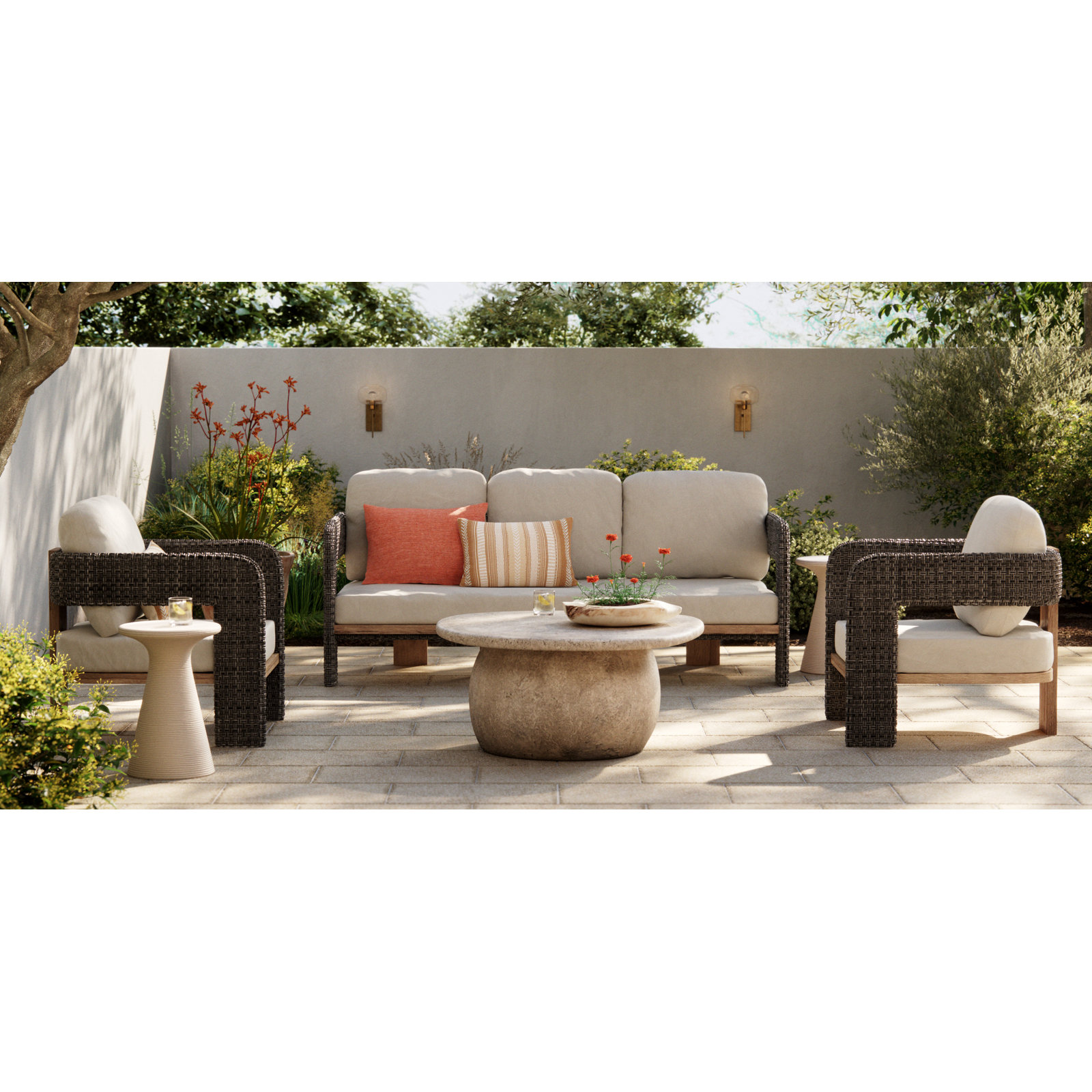 Abbeville 42'' Concrete Outdoor Coffee Table