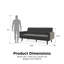 Futon moderne, velours gris-333552445