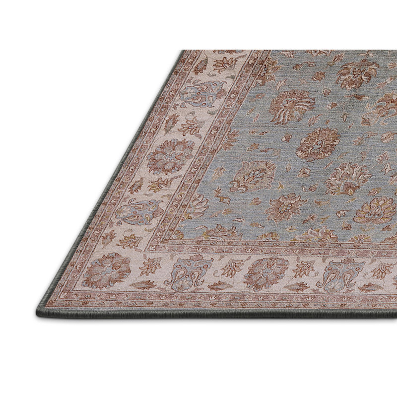 Tapis oriental beige / bleu sarcelle Hovsep, Rectangle 8 pi x 10 pi