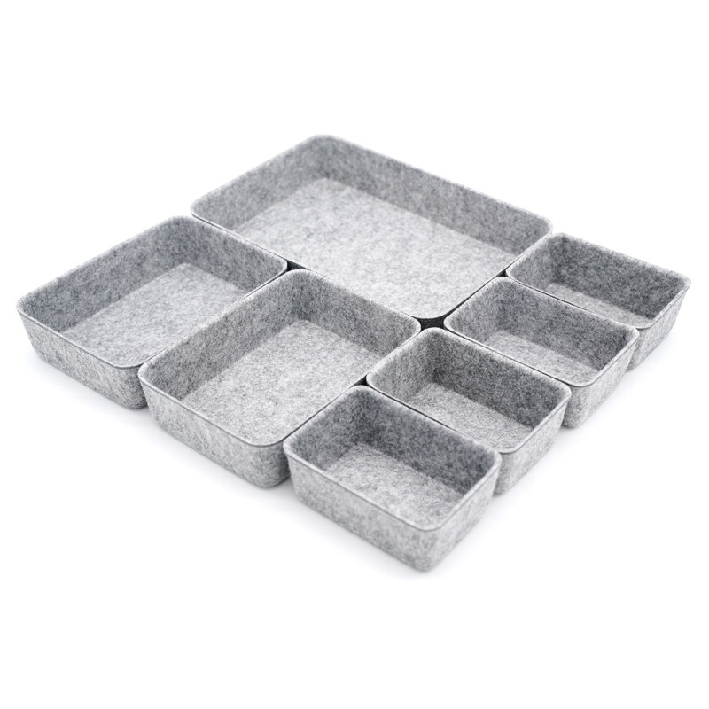2.4'' H x 7.9'' W x 10.8'' D Organizer Set, Gray