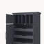 Garde-manger autoportant 40 po x 18 po x 72,6 po Farmhouse, rangement de salle à manger à 4 portes avec plateaux coulissants, tiroirs et rangement pour moules à gâteaux, gris-133394564