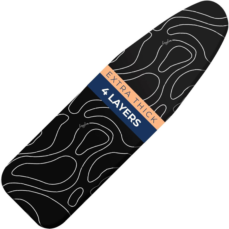 Cotton Ironing Board Cover, Black
